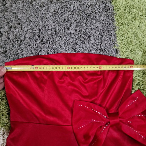 Staples dress red with bow, like new, size M