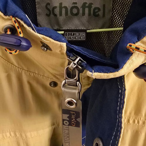 Vintage Schoffel jacket used, 90s 00s, size M/L, blue-yellow