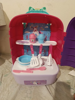 Mega Case Kitchen Set Bildo used, portable play station