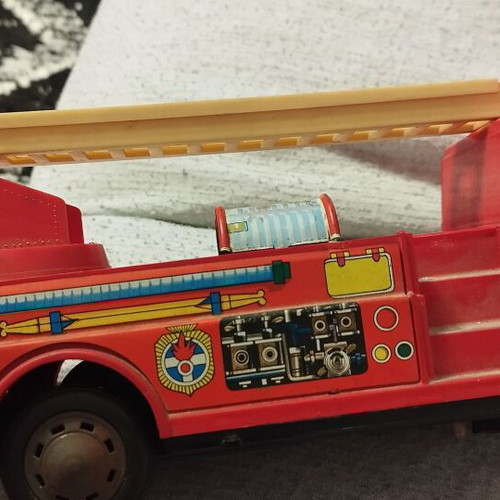 Vintage Fire Truck used, Greek made with batteries
