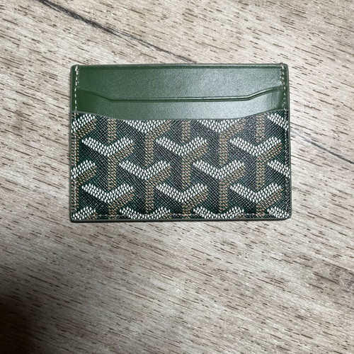 Goyard card holder, green