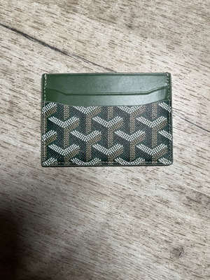 Goyard card holder, green