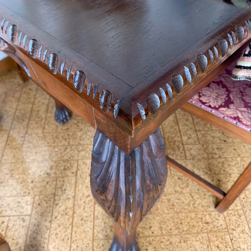 Τραπεζαρία κλασική χειροποίητη μεταχειρισμένη από δρυς με 6 καρέκλες και 2 πολυθρόνες
