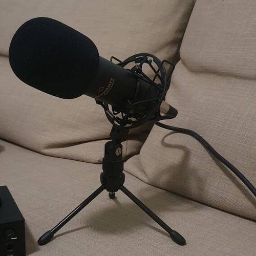 Set of 3 microphones and audio interface used