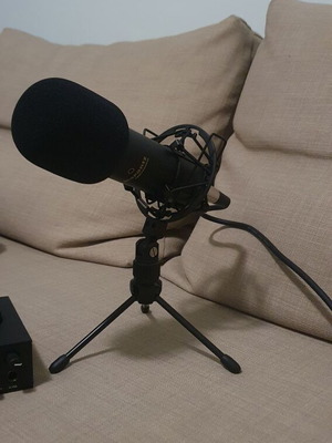 Set of 3 microphones and audio interface used