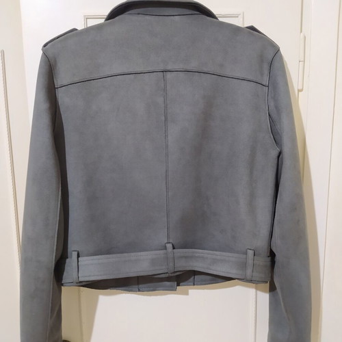 Zara suede jacket gray size medium like new