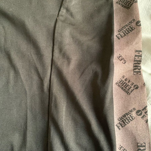 Gianfranco Ferré black T-shirt with logo stripes