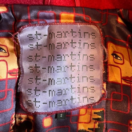 St Martins fuchsia coat like new, size S