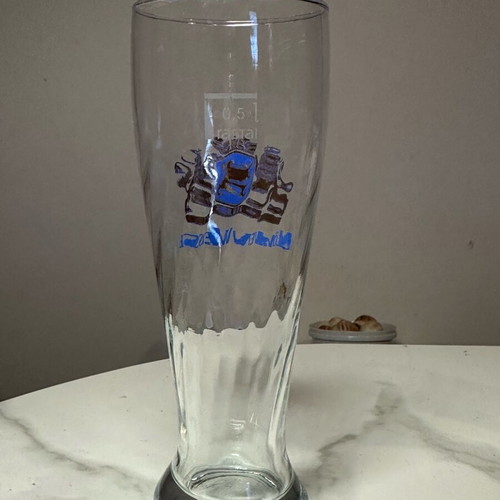 Collectible Löwen Weiss 0.5l beer glass used