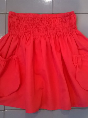 Topshop coral skirt size 36 like new