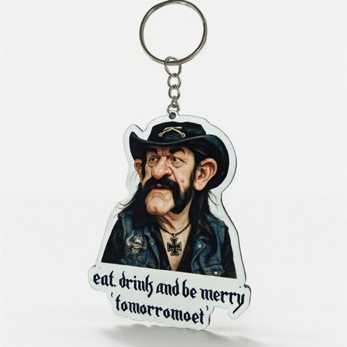 Μπρελόκ με καρικατούρα Lemmy motorhead καινούργιο, μαύρο, plexiglass