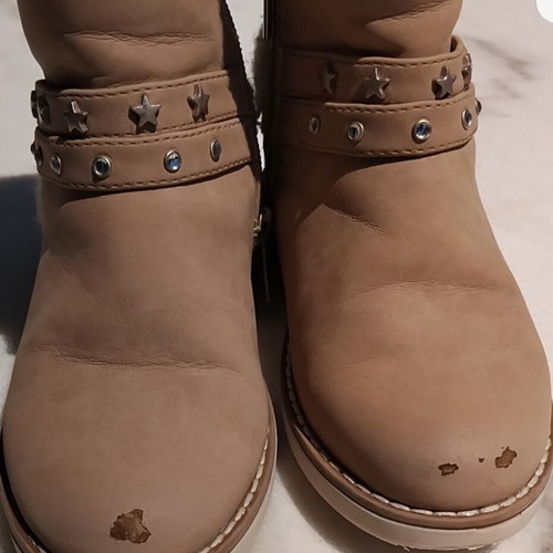 Mayoral kids' boots size 27 used, brown with fur