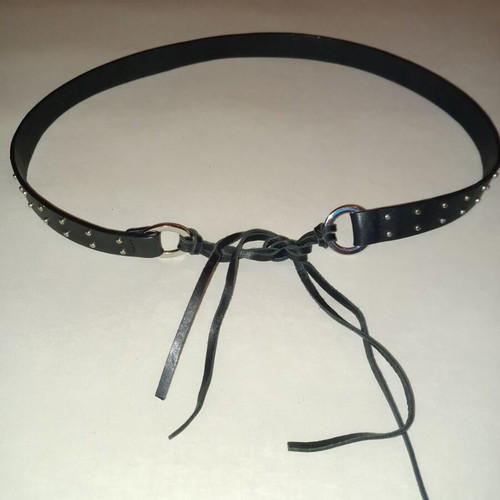 Leather belt black like new, 2 cm width, 82 cm length