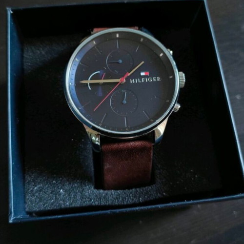 Tommy Hilfiger men's watch like new, blue and brown