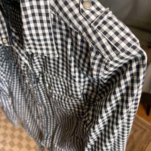 Barbour International women's black and white gingham shirt, size M