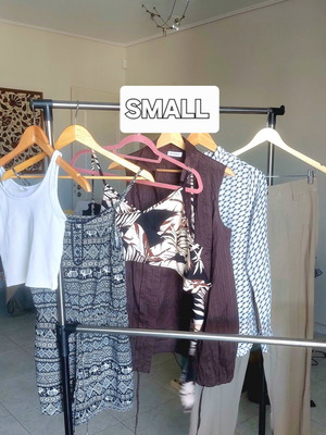 Modern cotton clothing bundle small, like new, beige and brown