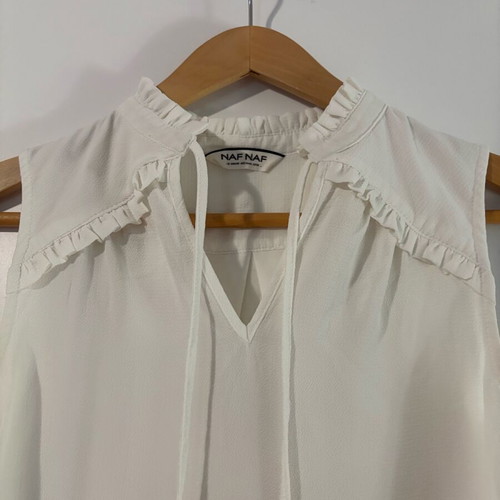 Naf Naf sleeveless women's blouse white, like new, XS