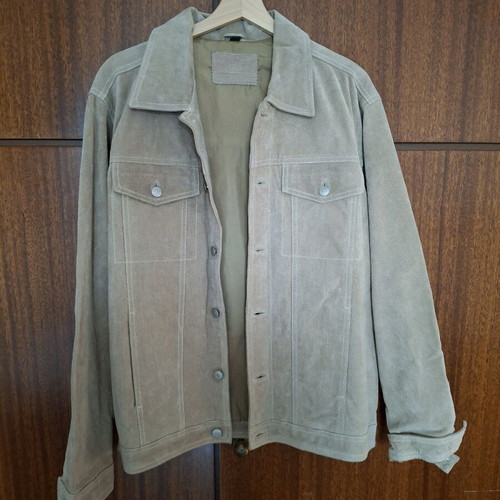 Jacket leather beige like new, full leather size M