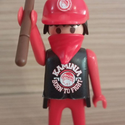 Playmobil Olympiacos Fan Figure like new with team flag
