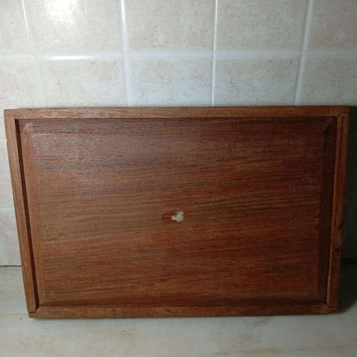 Wooden Handmade Carved Tray Like New