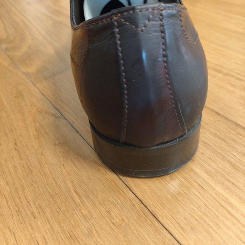Boss men's leather lace-up shoes size 44, dark brown