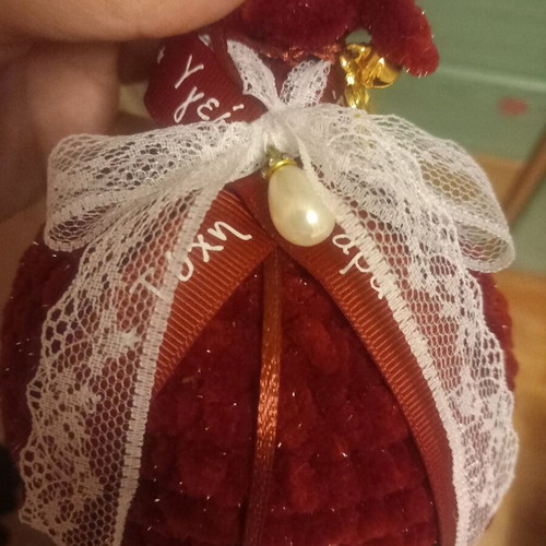 Knitted handmade pomegranate like new