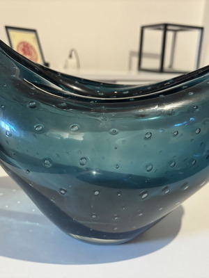 Artekko Mayron Glass Vase Blue Φ19.5xH29cm like new
