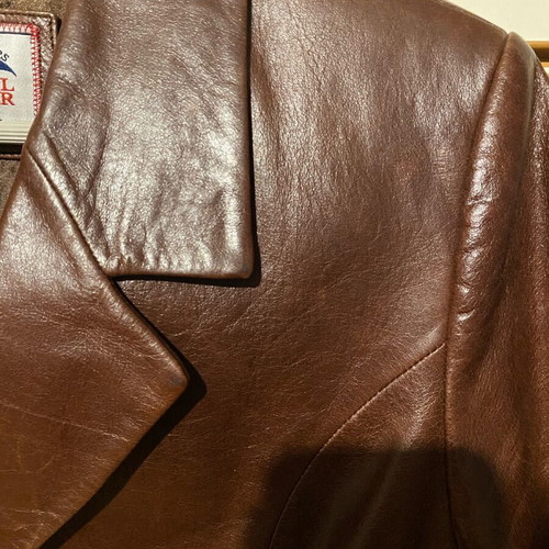 Leather brown coat like new from Turkey