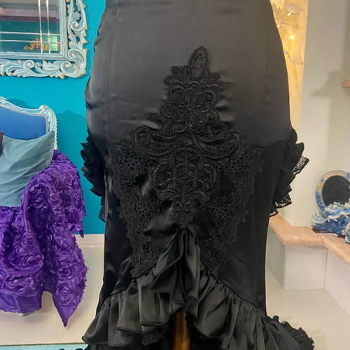 Gothic bride set skirt and veil new, black