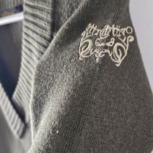 Attrattivo long sweater like new, dark khaki, size L