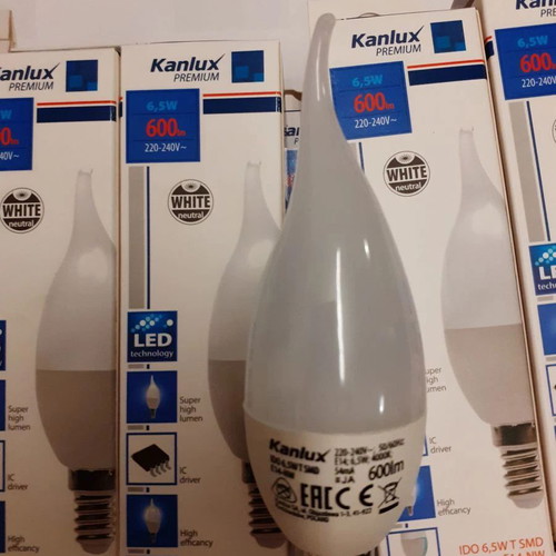 Λάμπες LED Κεράκι Φλόγα 6.5W Ουδέτερο Λευκό E14 Πακέτο 20 Καινούργιες