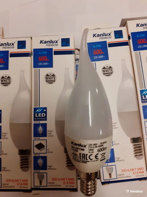Λάμπες LED Κεράκι Φλόγα 6.5W Ουδέτερο Λευκό E14 Πακέτο 20 Καινούργιες