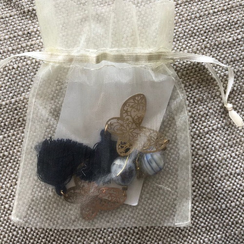 Long earrings new, blue, handmade
