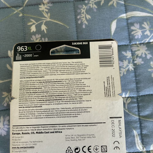 HP 963XL Genuine InkJet Printer Ink Black new