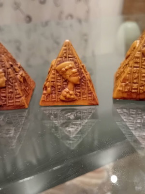 Set of 3 used decorative souvenir pyramids from Luxor