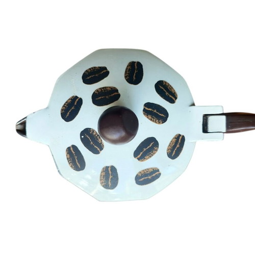 Espresso pot used with decorative coffee beans