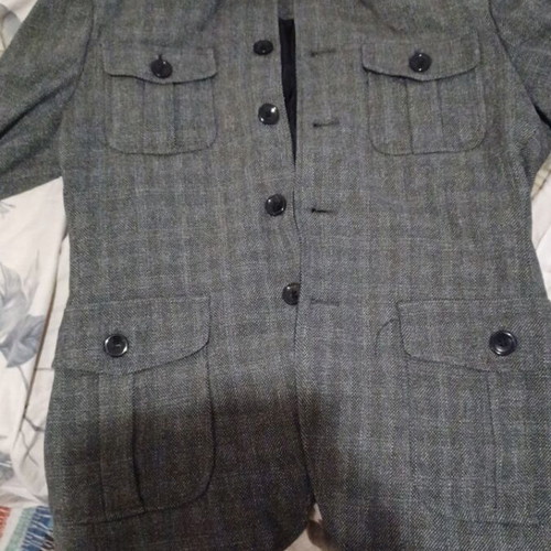 Women's gray military-style jacket by Exist like new