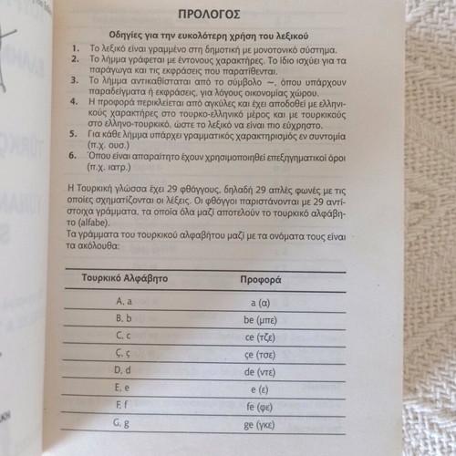 Turkish Greek Dictionary used, small pocket size