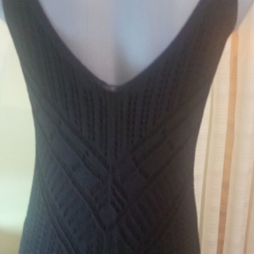 Knitted women's dress black, new, size S
