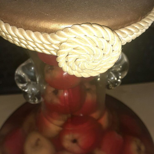 Rustic Decorative Vase with Wild Small Apples used