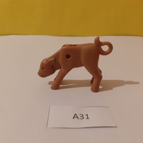 Playmobil calf A31 used, light brown color, loose neck