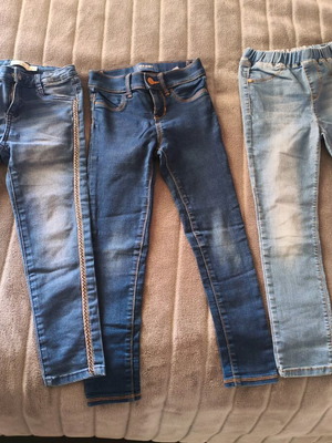Kids' denim pants like new, size 5-6, blue