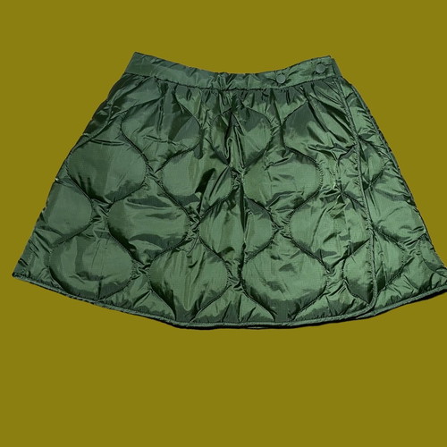 Weekday mini wrap quilted skirt new with tags, khaki, XS/S