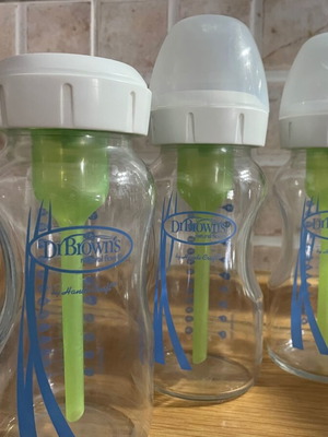 Dr. Brown’s Glass Bottle Options+ Anti-colic with Wide Neck, like new