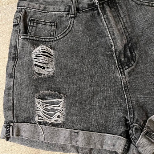 Black denim shorts like new, size S