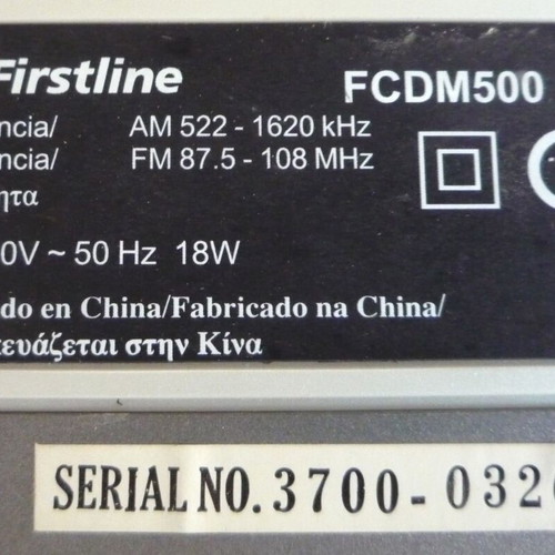 Remote Controlled Radio FM/MW CD MP3 Player used, Firstline, partial function