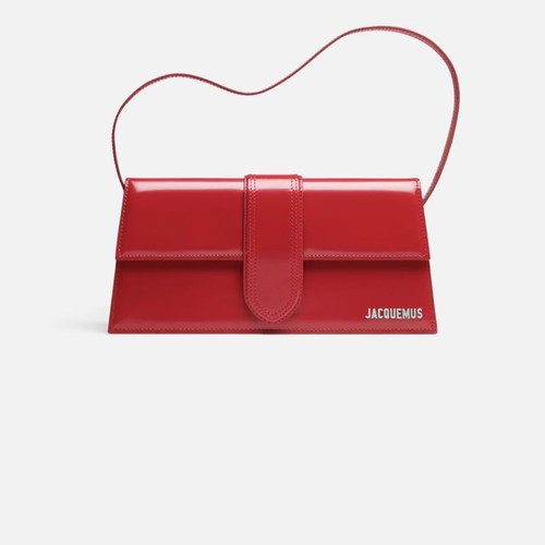 Jacquemus The Long Bambino Handbag new, red with silver hardware
