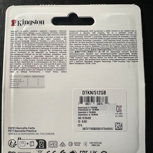 Kingston DataTraveler KysonDTKN-512GB USB3.2 sealed