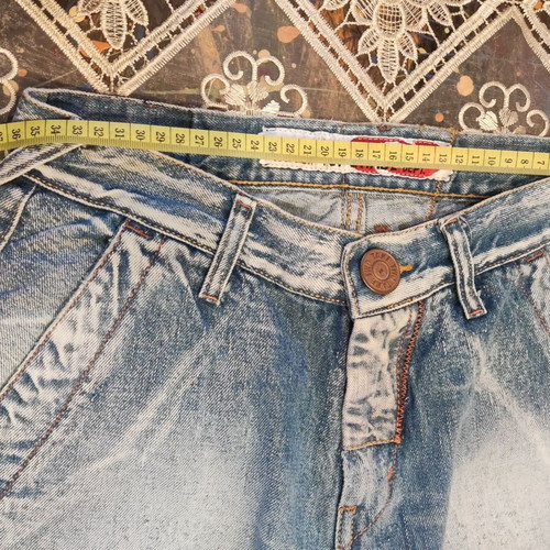 Take Two Whale men's denim bermuda shorts, blue, size W30