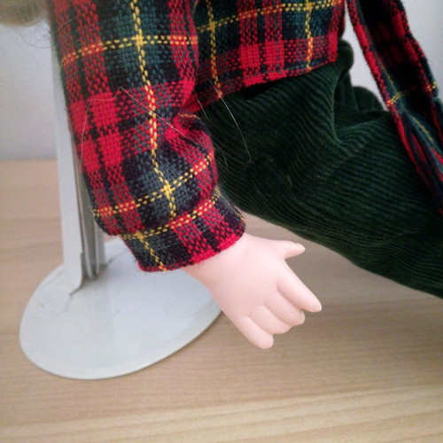 Porcelain doll used 37cm with clothes and shoes